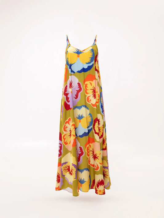 A-line Maxi Dress Orchids