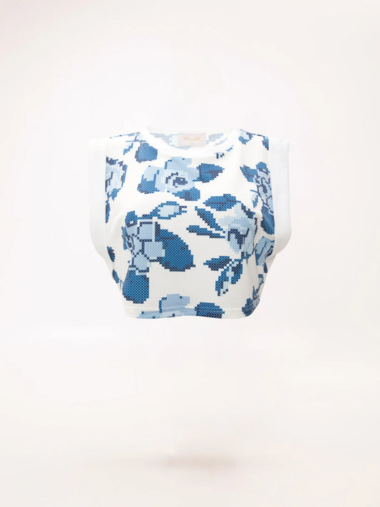Sleveless Cropped Sweater Kentima Blue