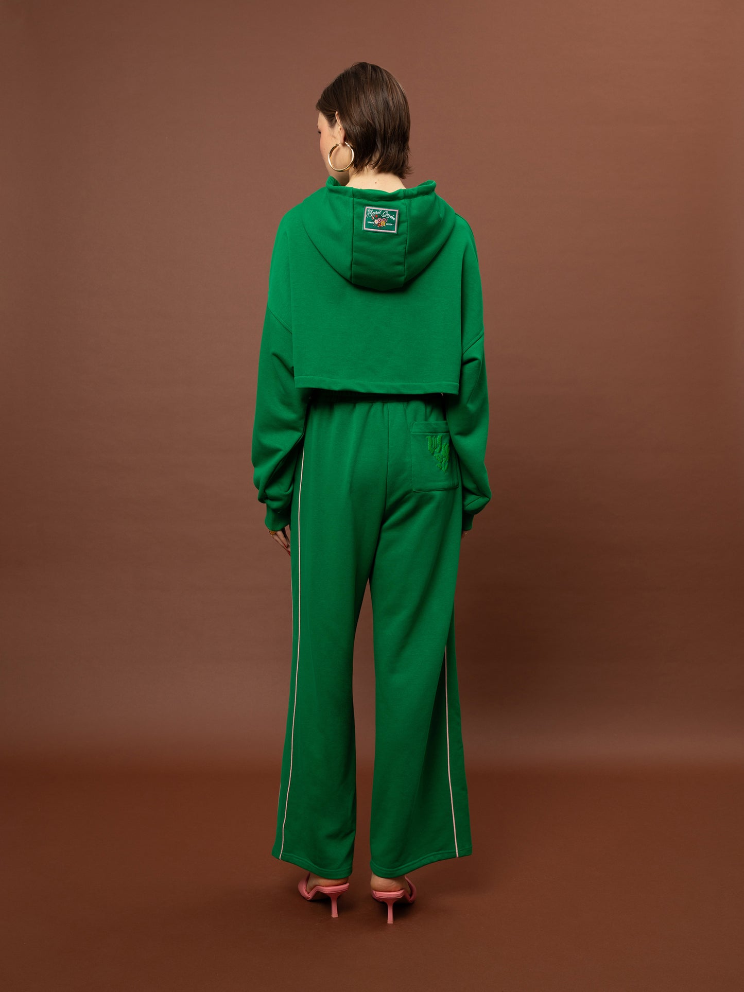 Futter Cropped Hoodie - Green