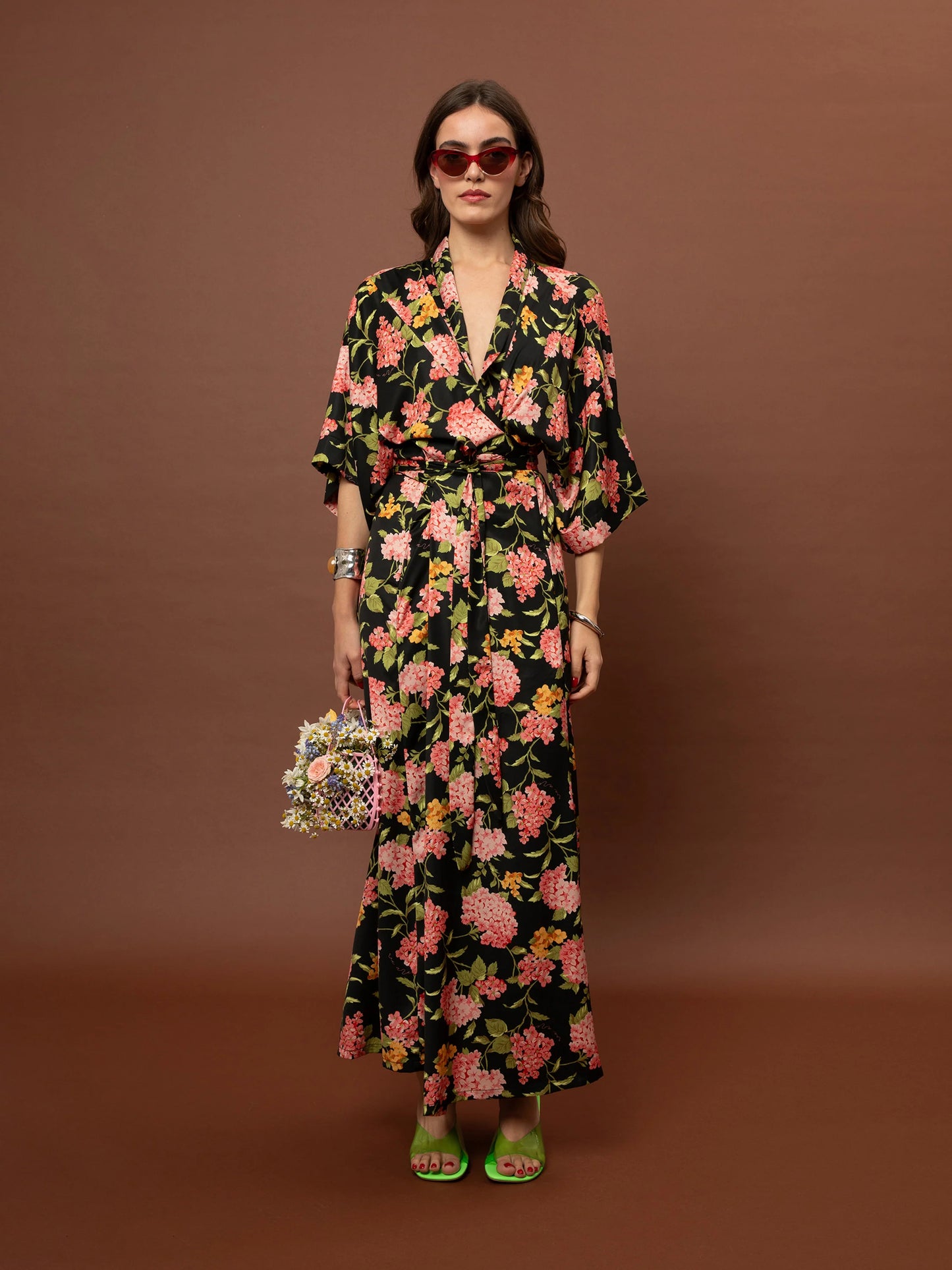Kaftan Maxi Dress - Ortansies Black