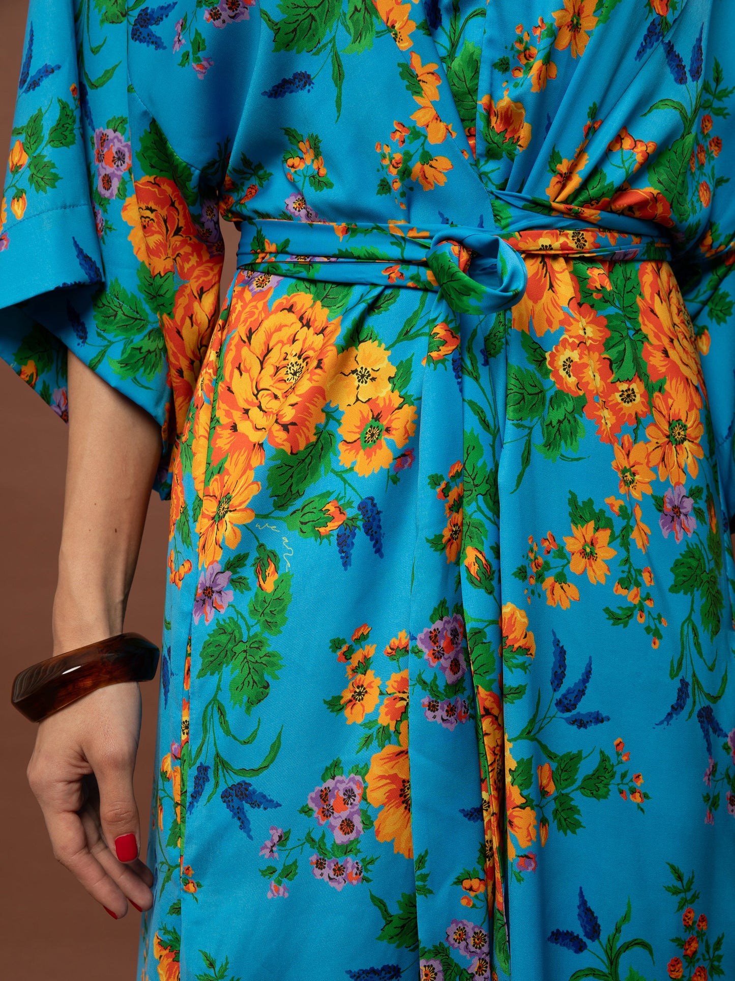 Kaftan Maxi Dress - Tapetsaria Aqua