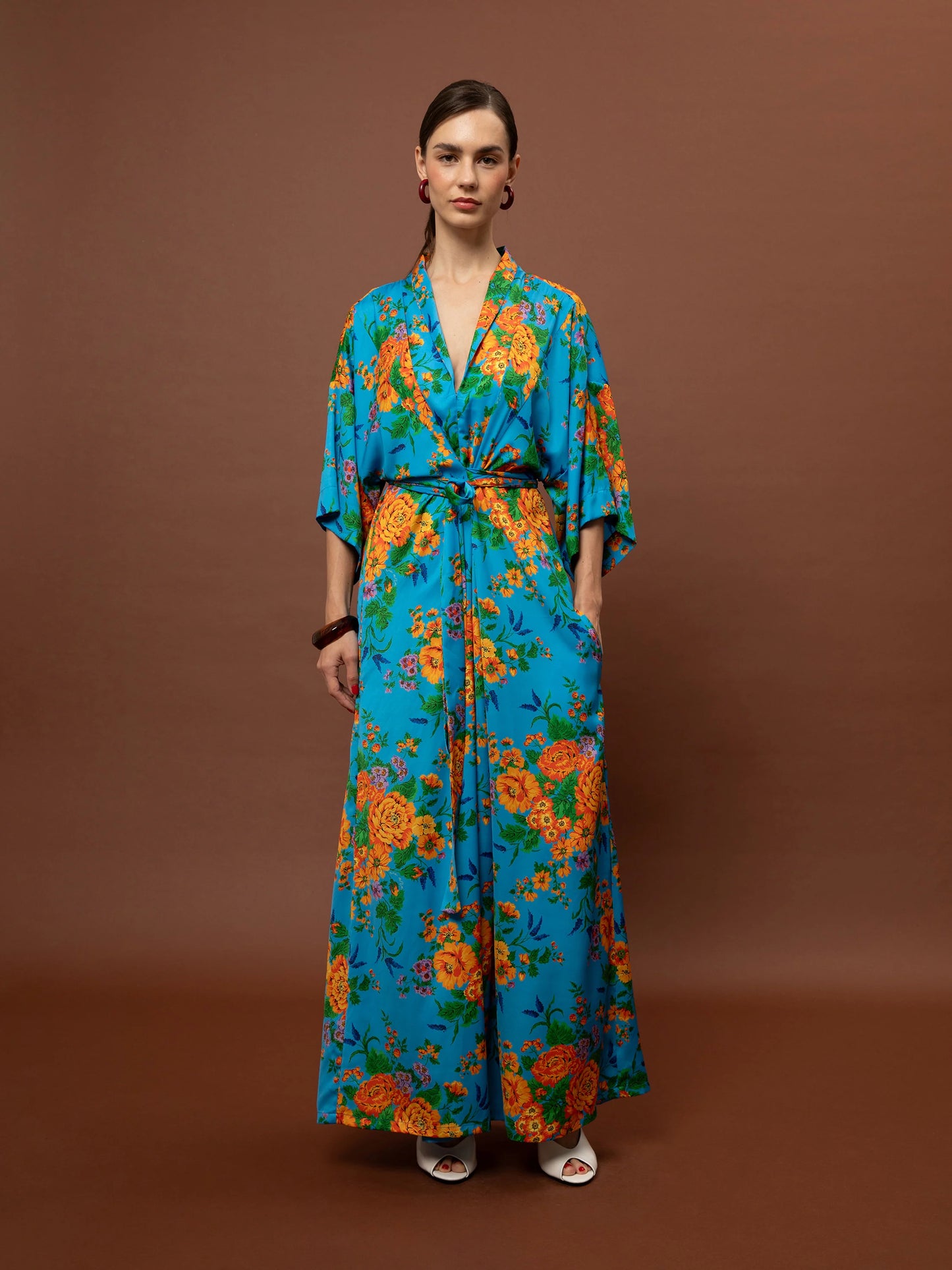 Kaftan Maxi Dress - Tapetsaria Aqua