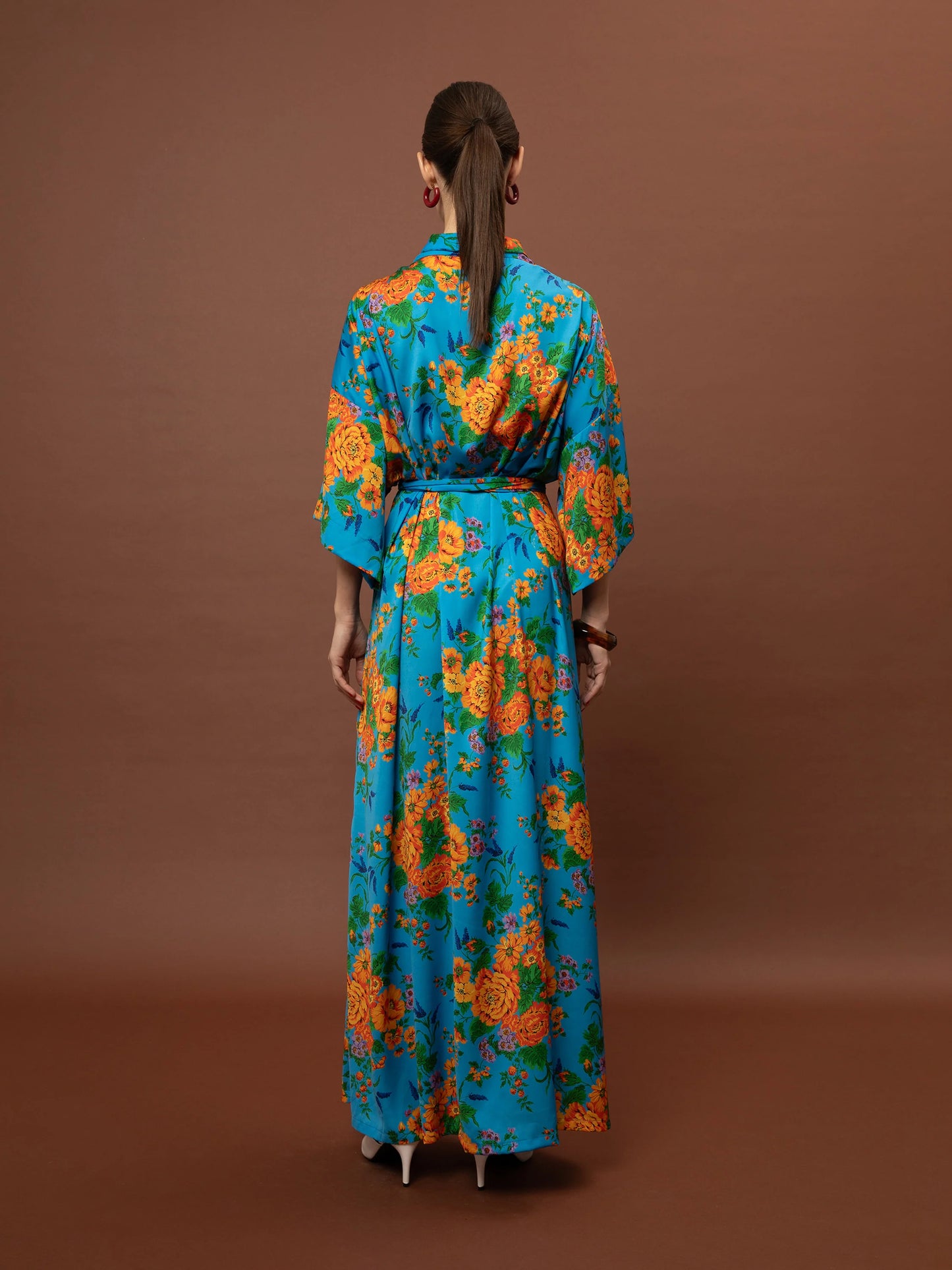 Kaftan Maxi Dress - Tapetsaria Aqua