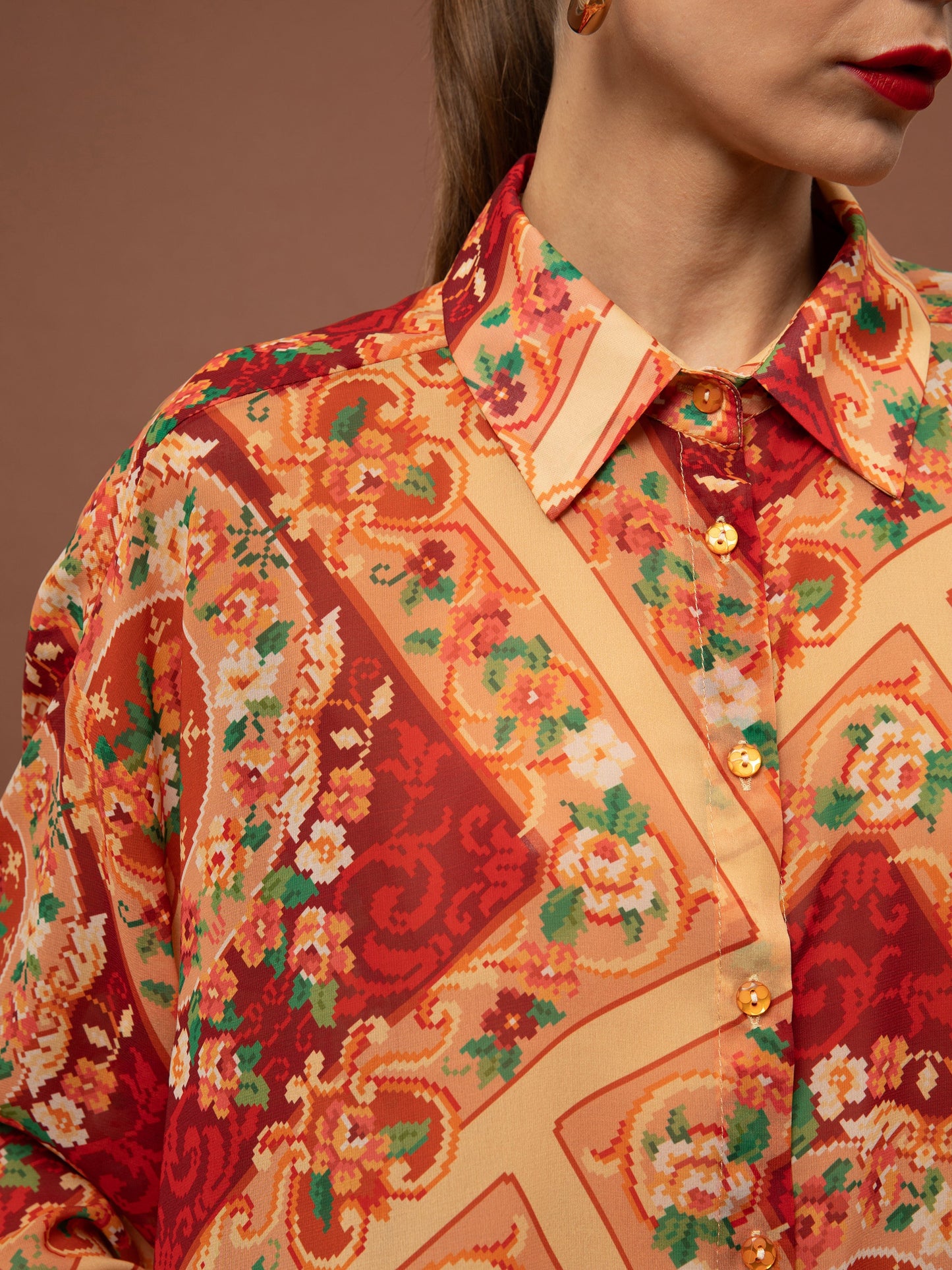 Oversized Chiffon Shirt One Size - Mpouchara