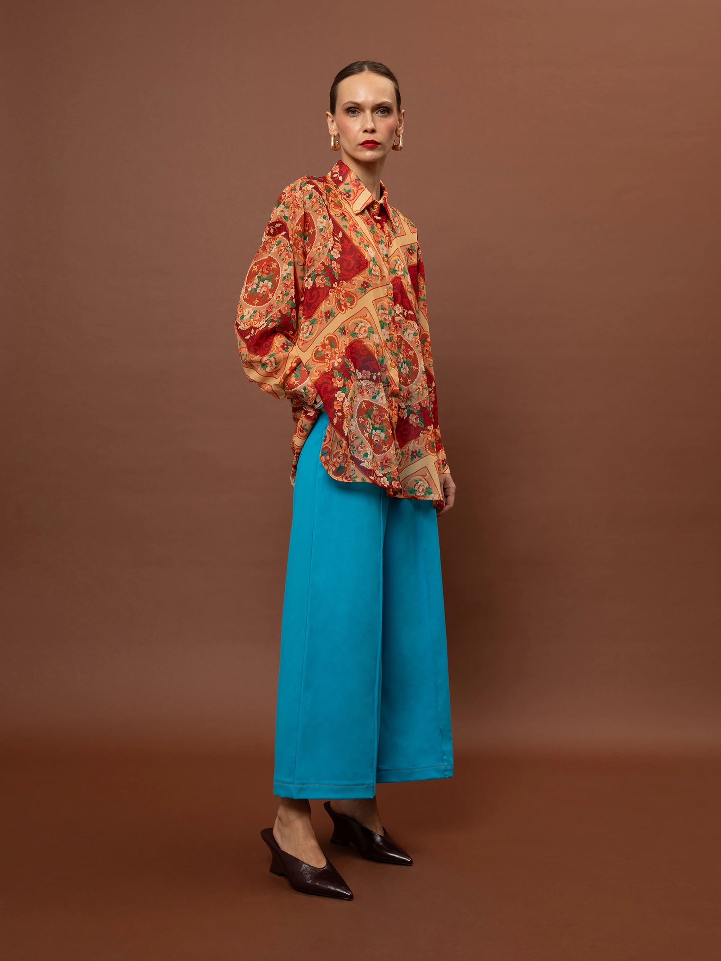 Oversized Chiffon Shirt One Size - Mpouchara