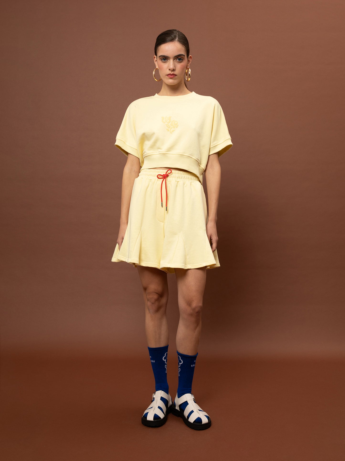 Futter Flared Shorts - Butter Yellow