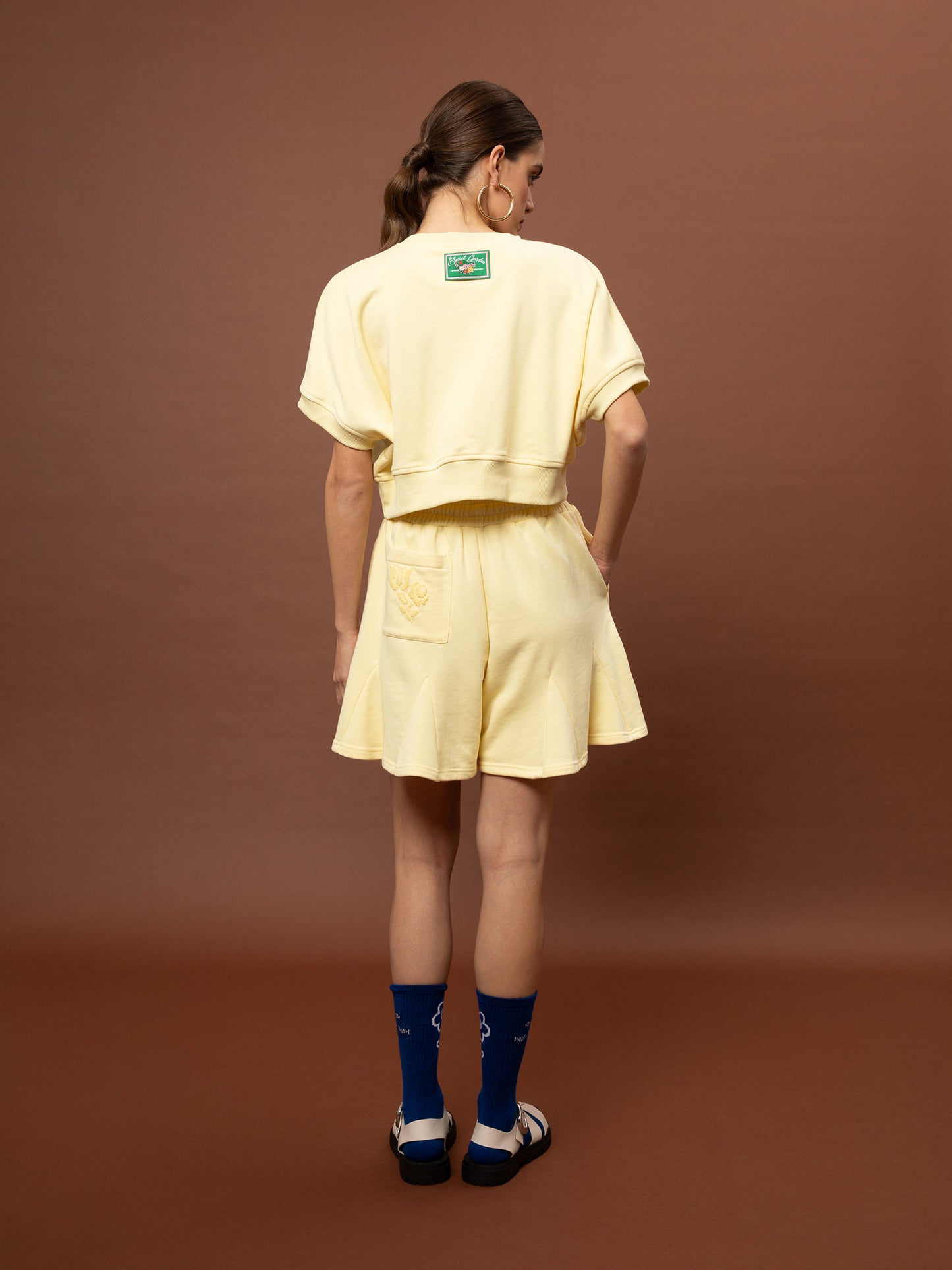 Futter Flared Shorts - Butter Yellow
