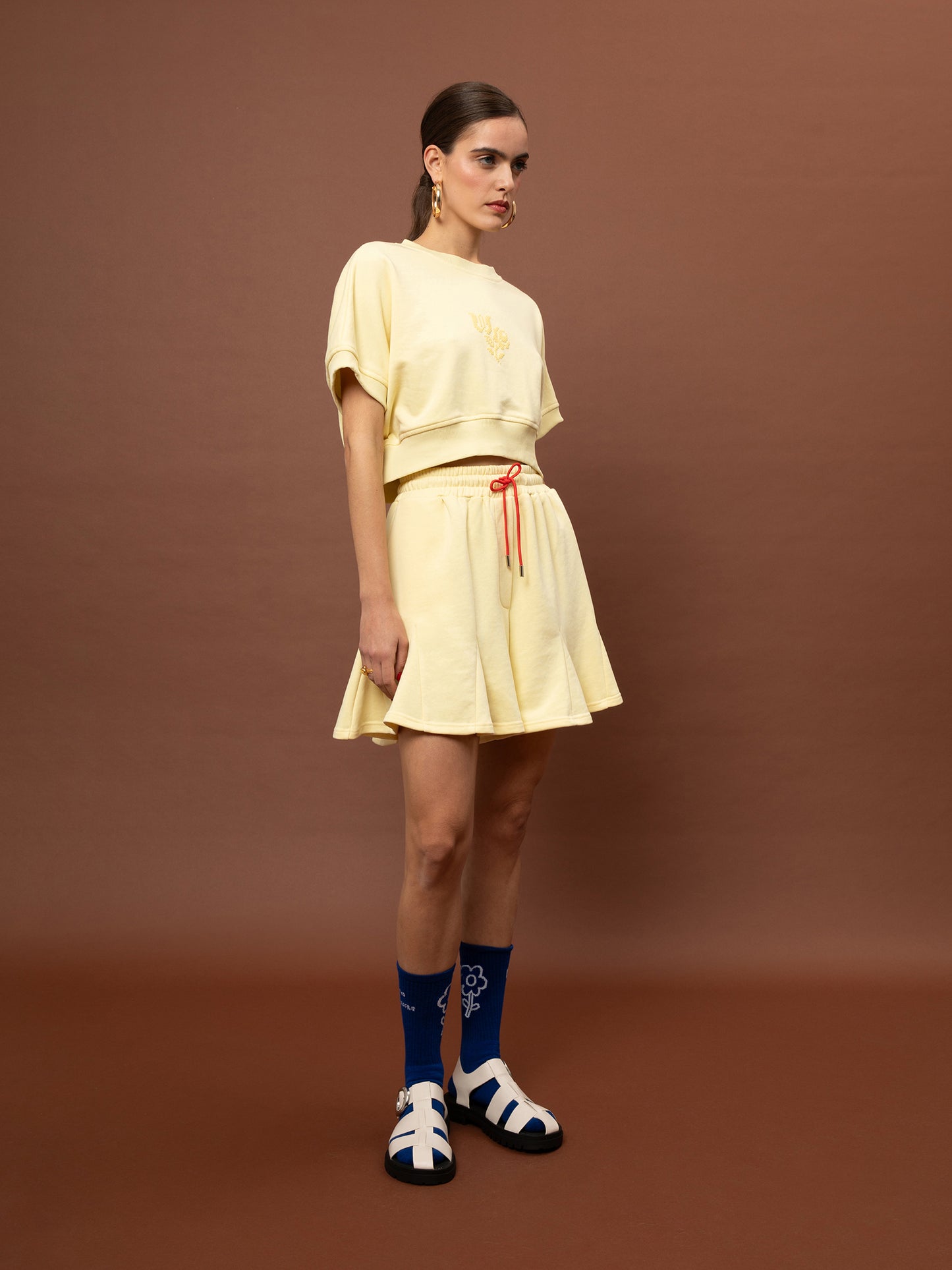 Futter Flared Shorts - Butter Yellow