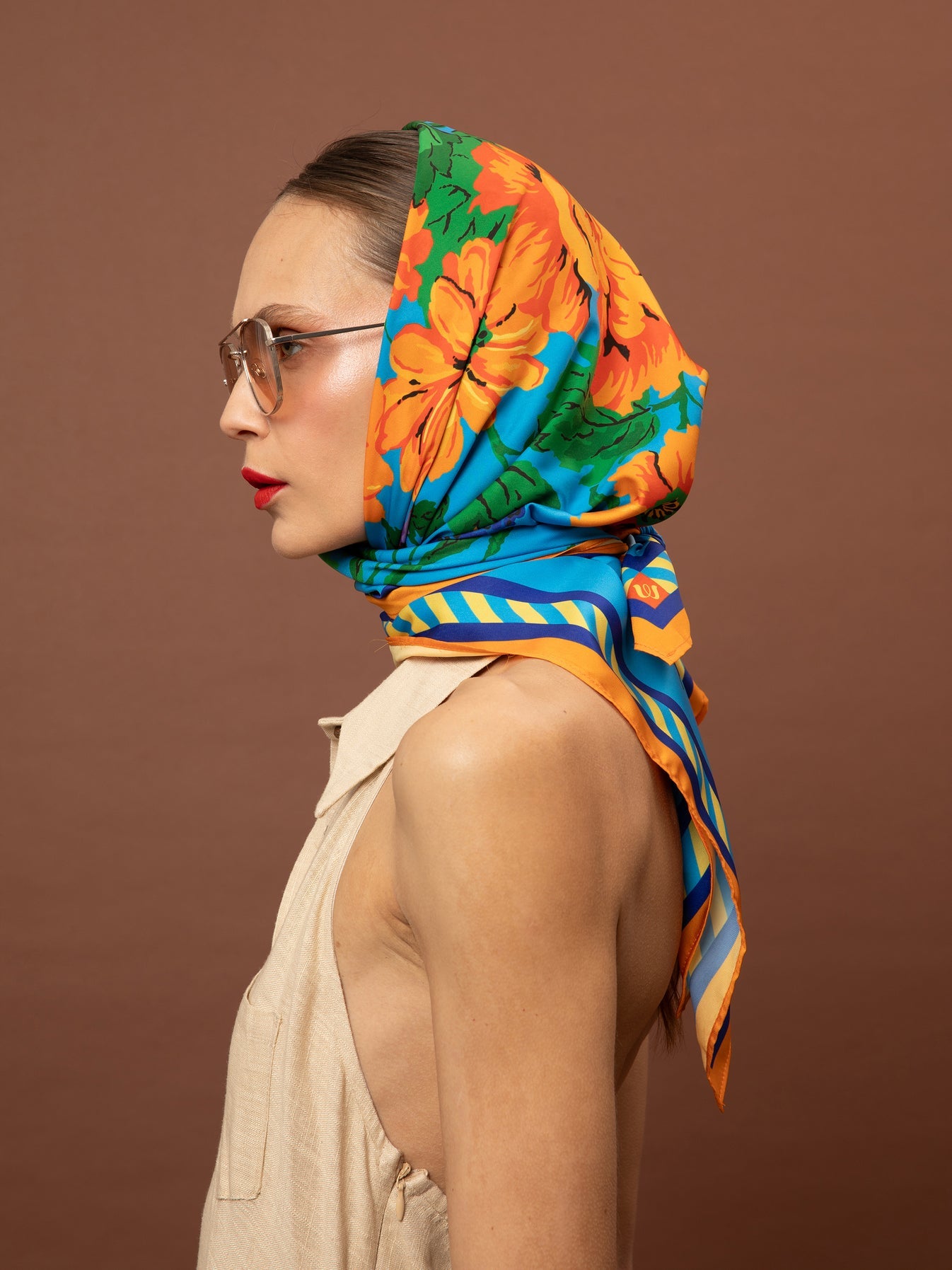 Satin Scarf/ Top - Tapetsaria Aqua