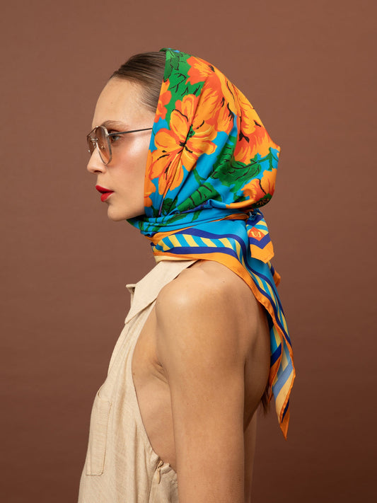 Satin Scarf/ Top - Tapetsaria Aqua
