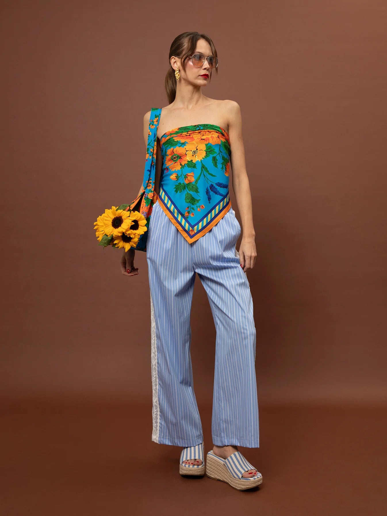 Satin Scarf/ Top - Tapetsaria Aqua
