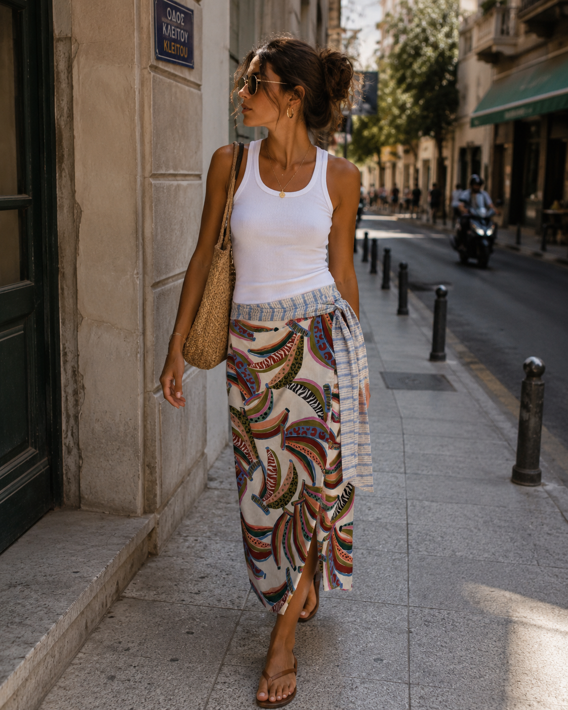 Animal Print Wrap Skirt One Size