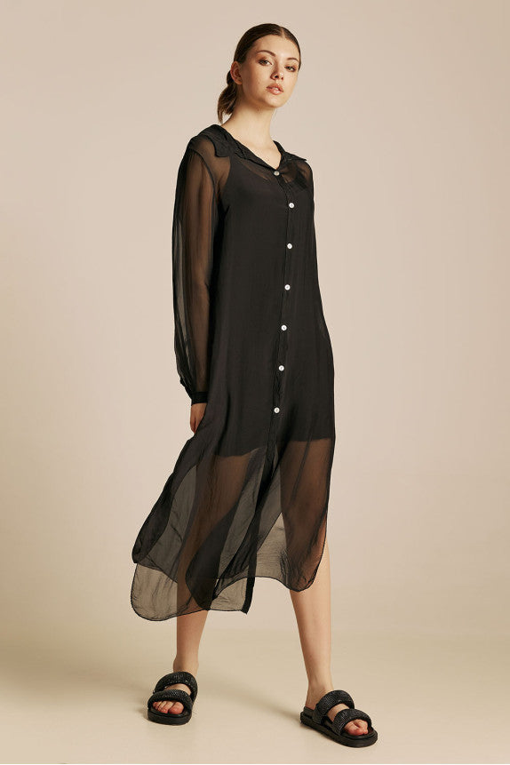 Aphrodite Long Shirt - Black