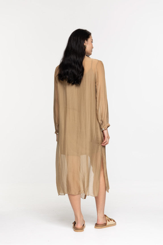 Aphrodite Long Shirt - Camel