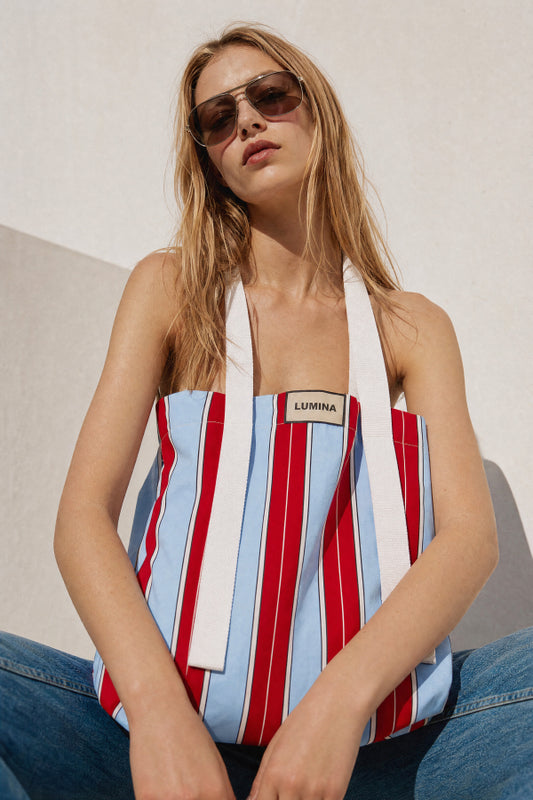 Beach Bag Striped - Blue