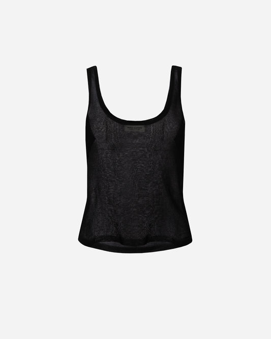 Black Knit Tank Top