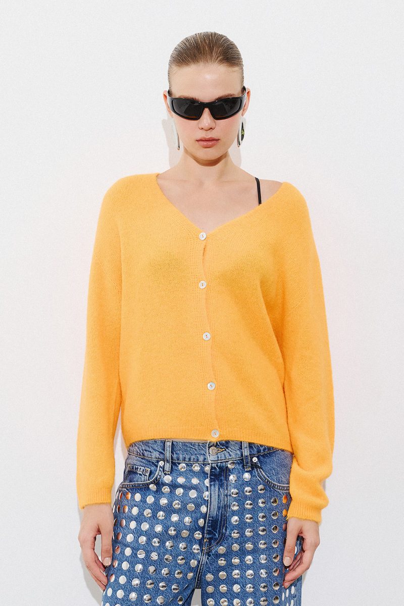 Alpaca Cardigan Efimeron - Orange
