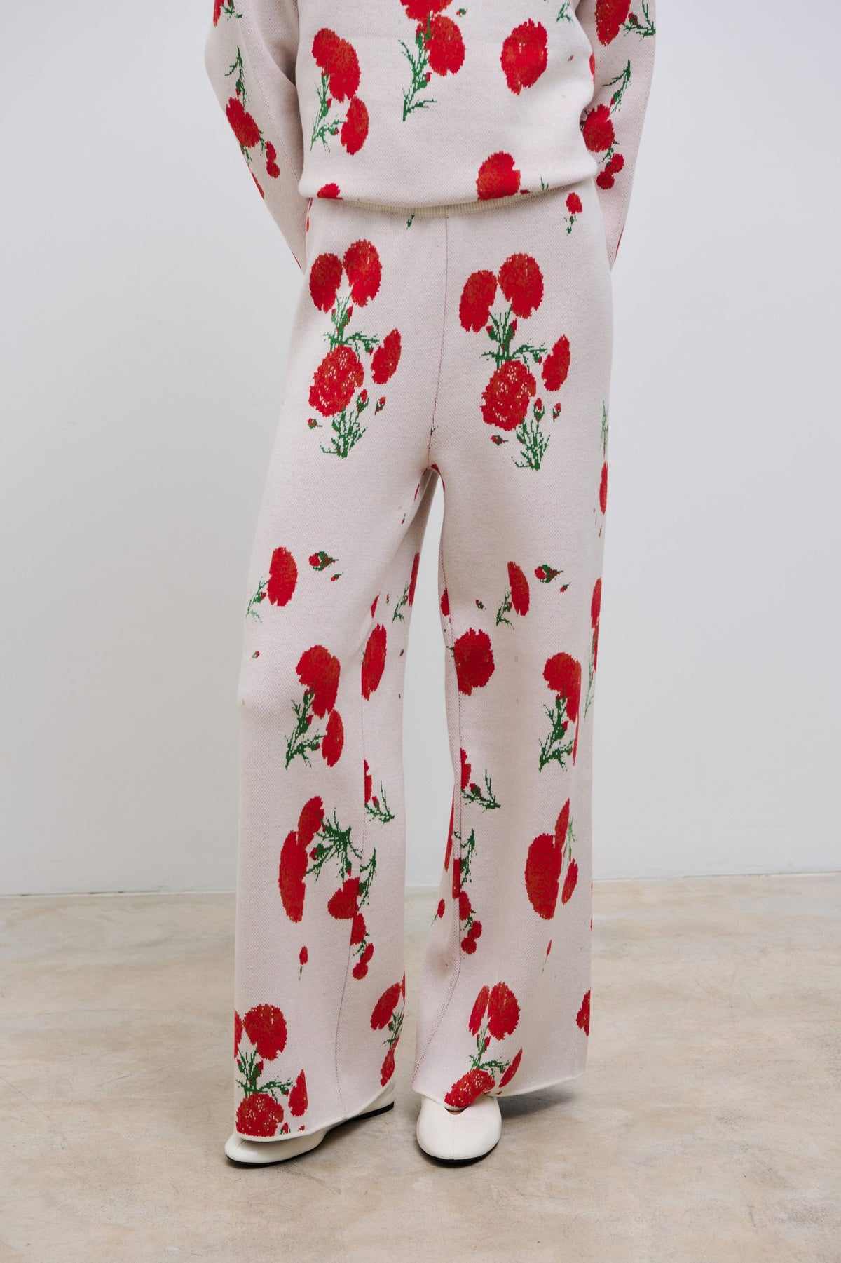 Carnation Knit Pants Ecru