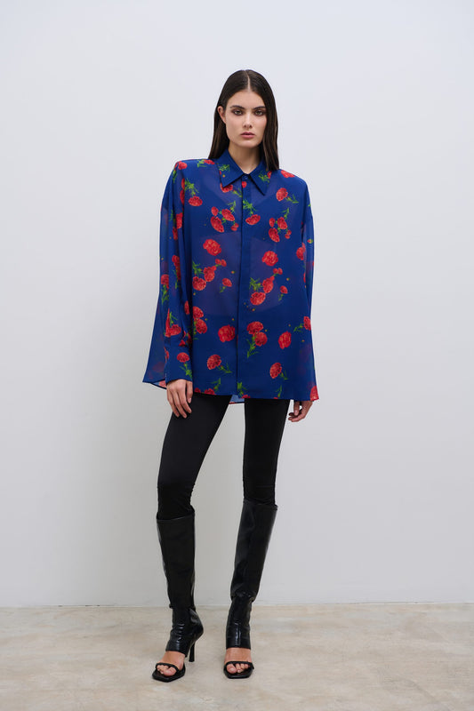 Carnation Dream Shirt Blue