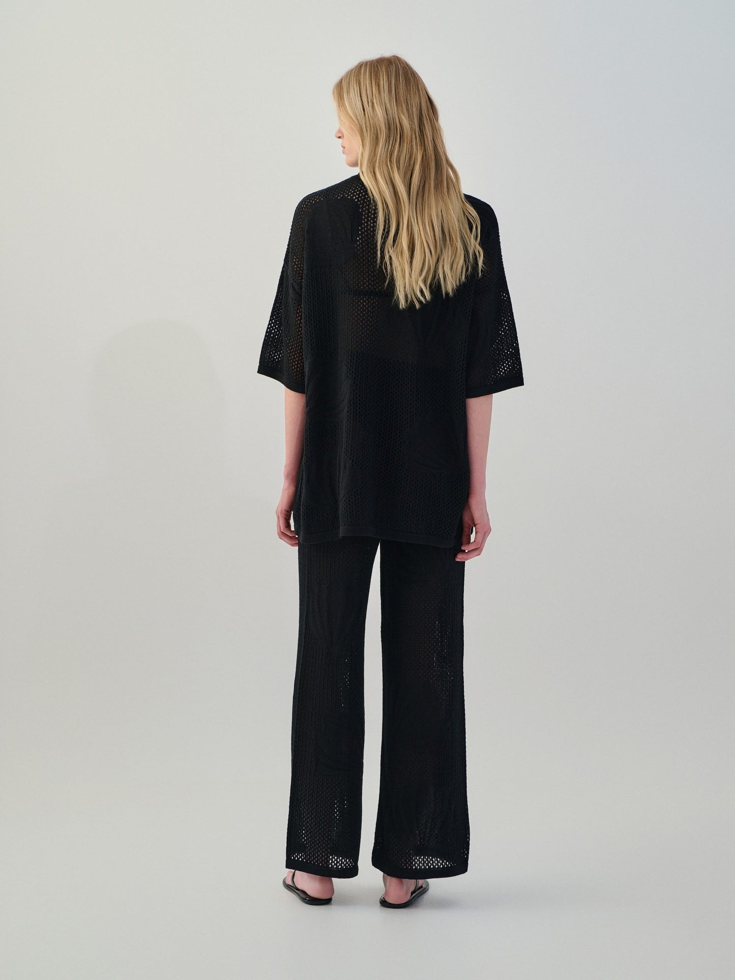 Cardigan Polo Shell - Black