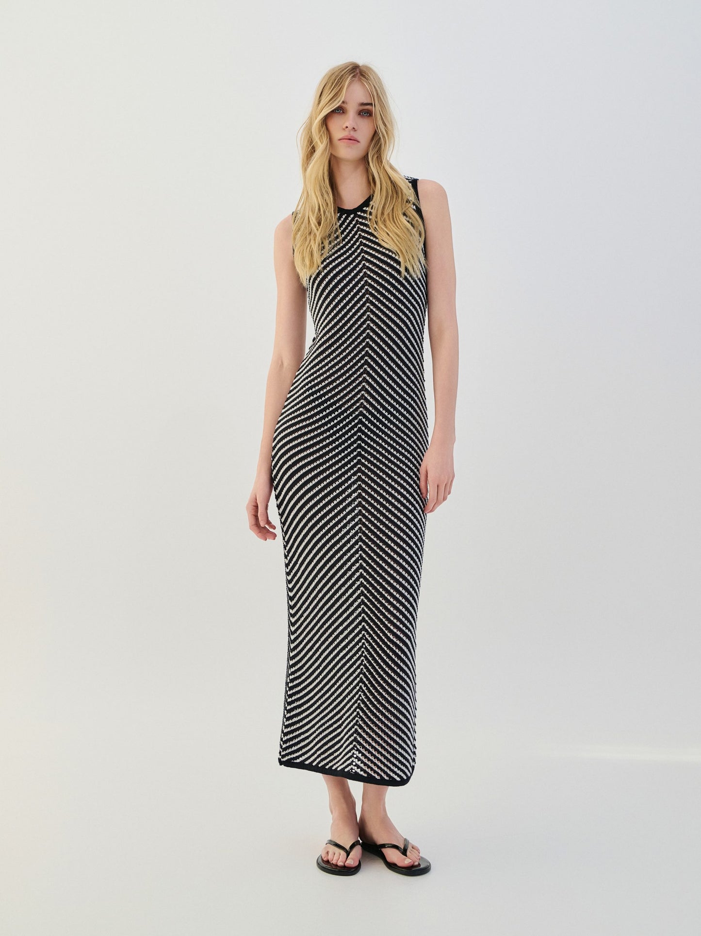 Dress Maxi Two-Tone - B&W
