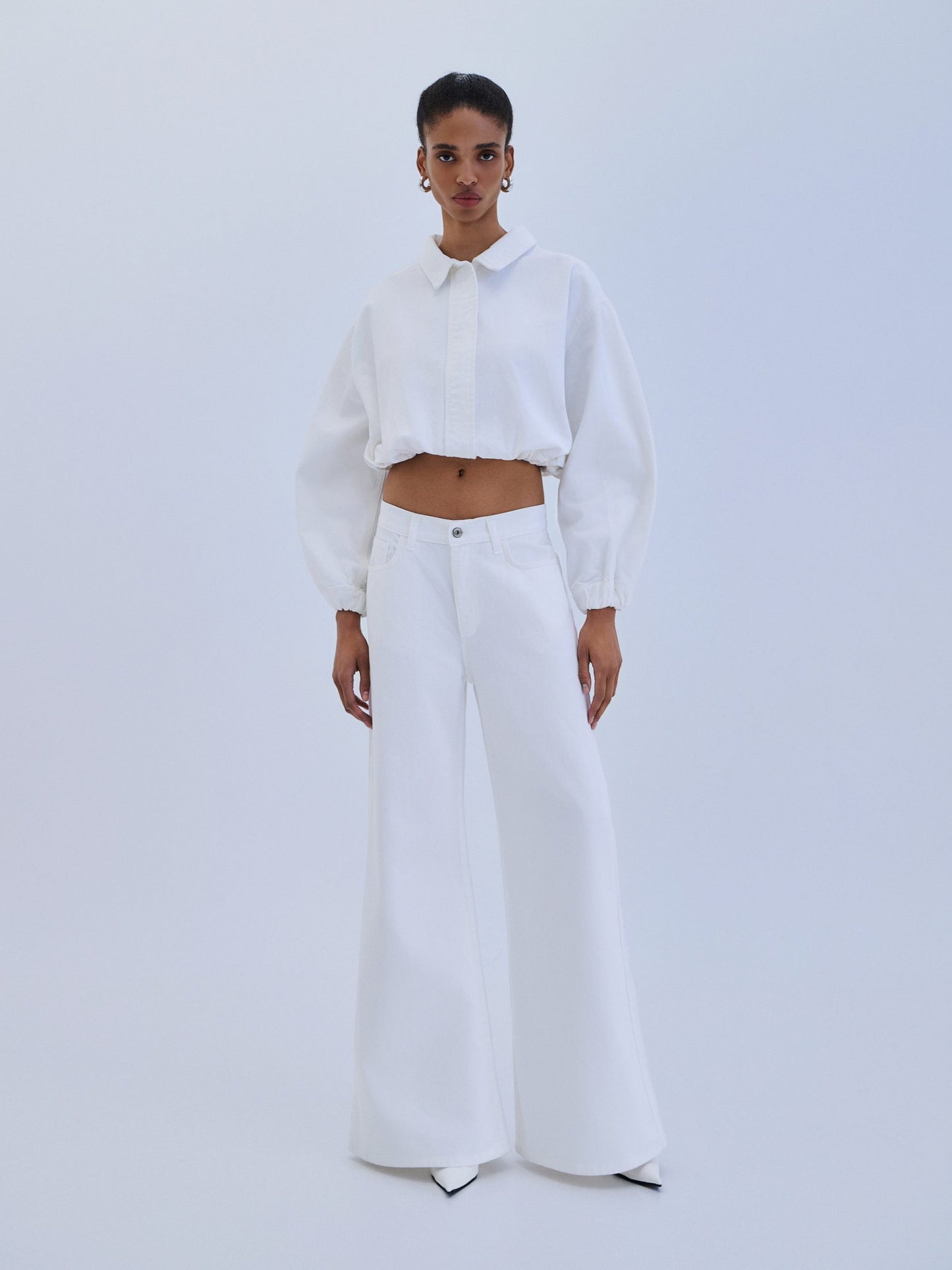 Denim Trouser Flare - White