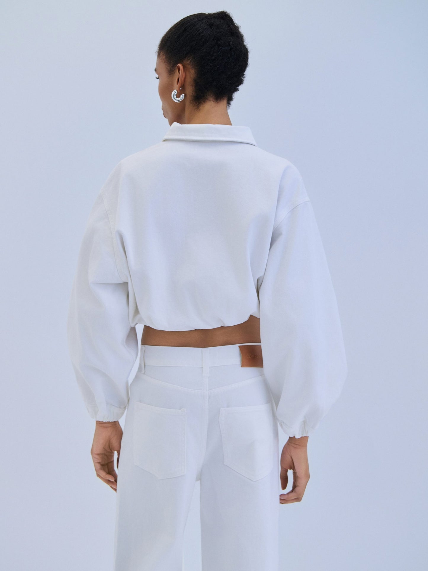 Denim Jacket Crop - White