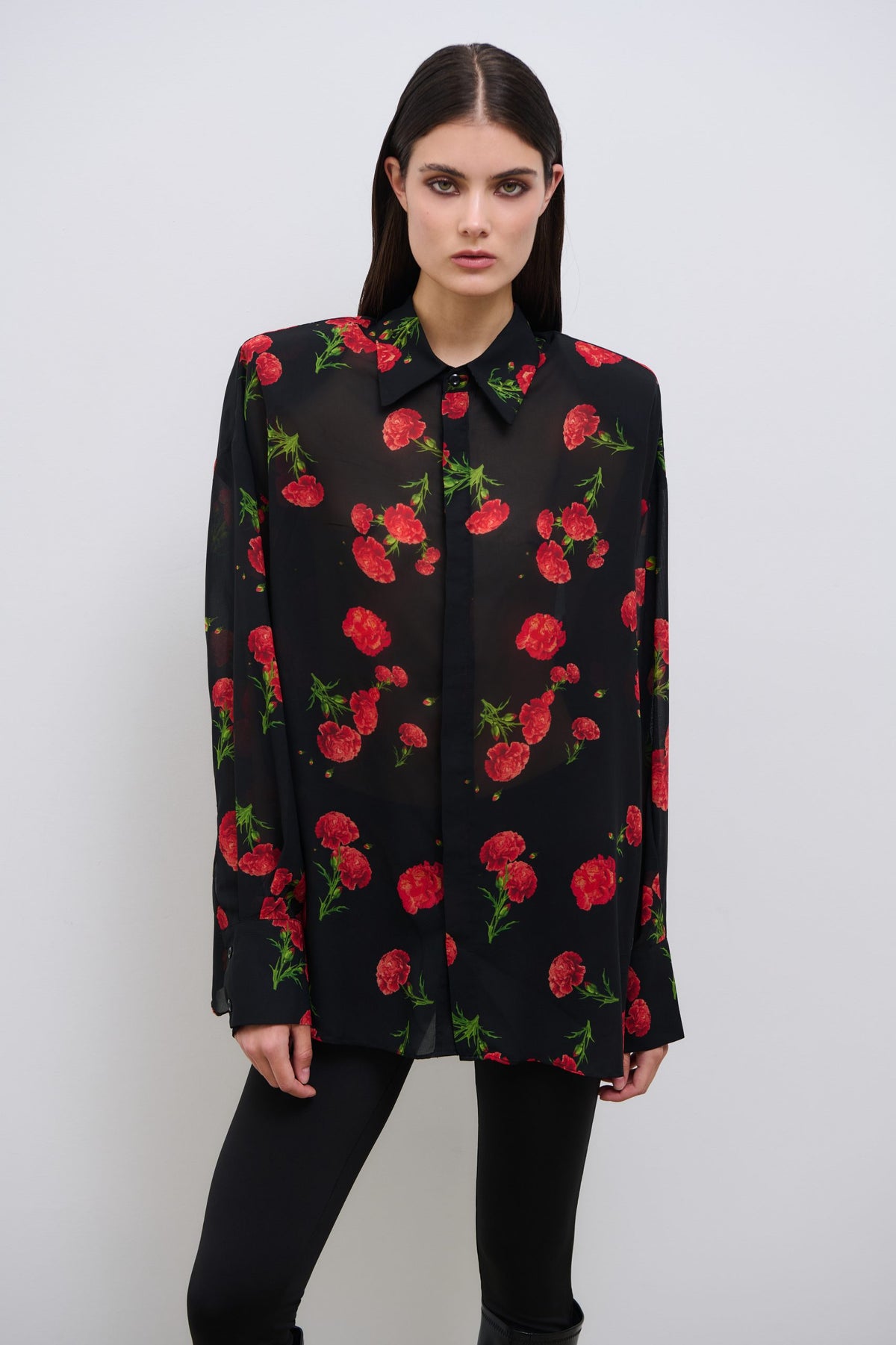 Carnation Dream Shirt Black