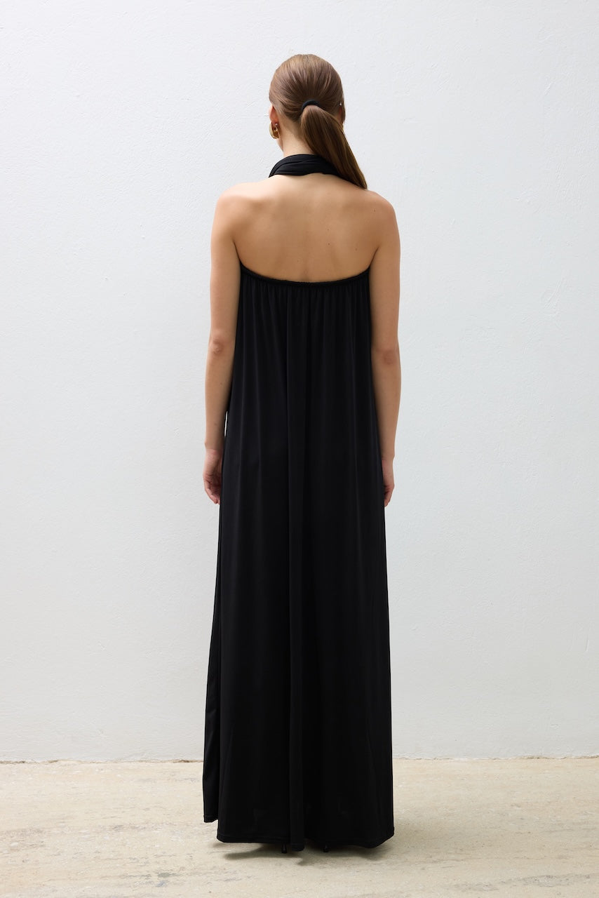 Dress Maxi Strapless Scarf - Black