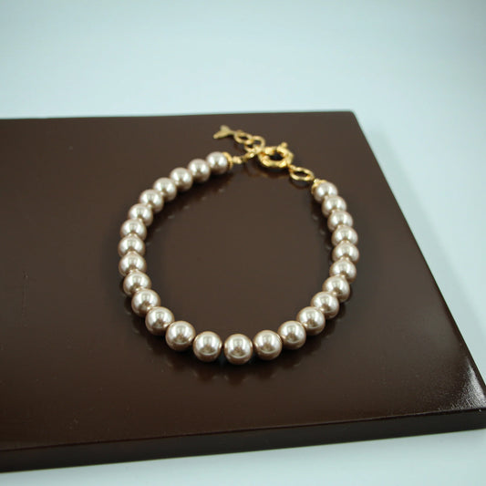 #0123-31 Beige Pearls Necklace