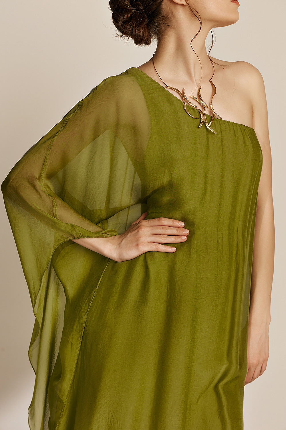 Aelia Dress - Olive Green