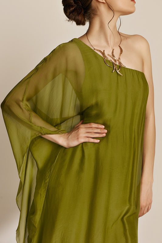 Aelia Dress - Olive Green