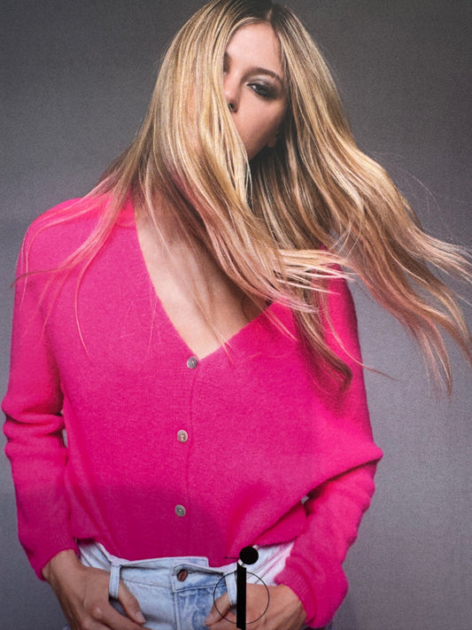 Chromaé Knitwear Hue Cardigan - Fuchsia