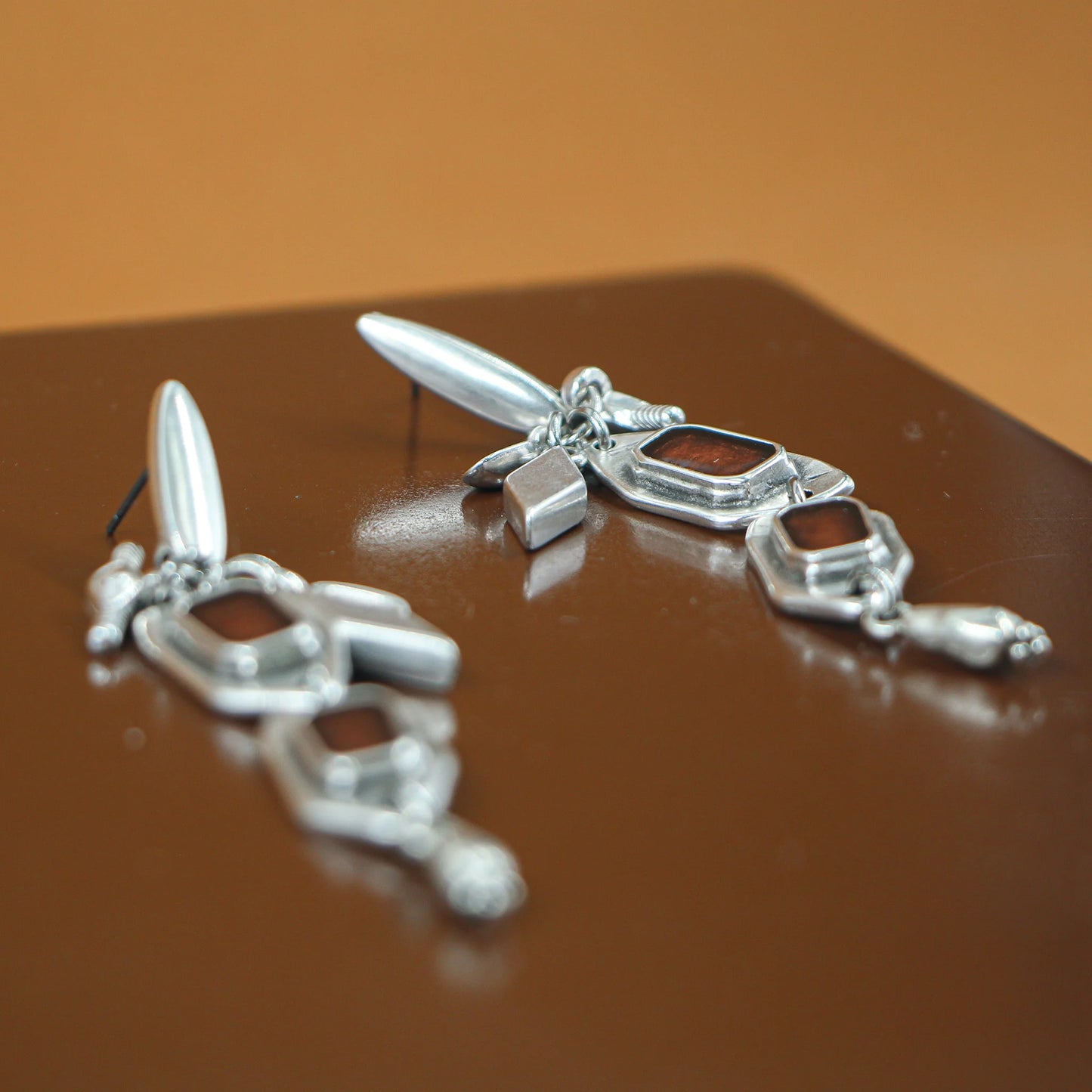 Brown with eye Earrings - #0126-138