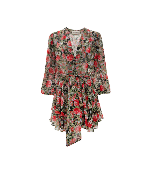 VK Red Mini Floral Dress