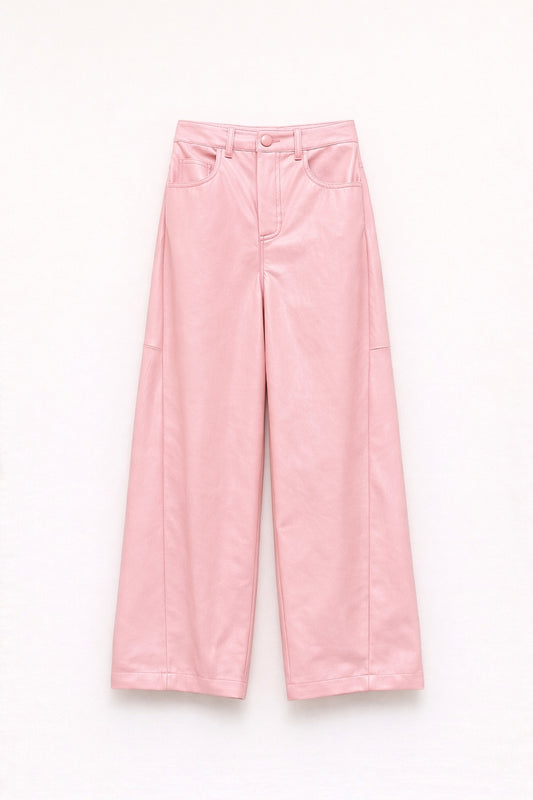 Sailor Eco Leather Pant - Pink