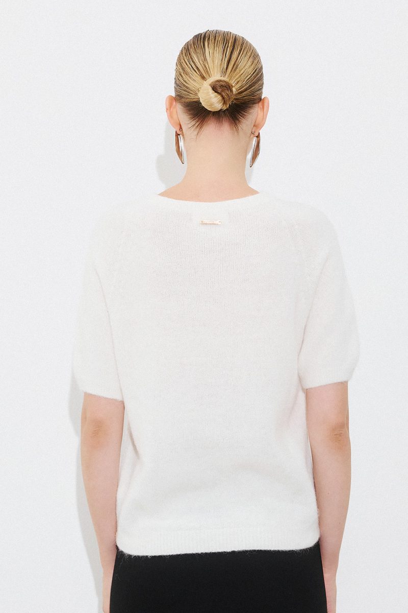 Alpaca Short Sleeve Efimeron - Ivory