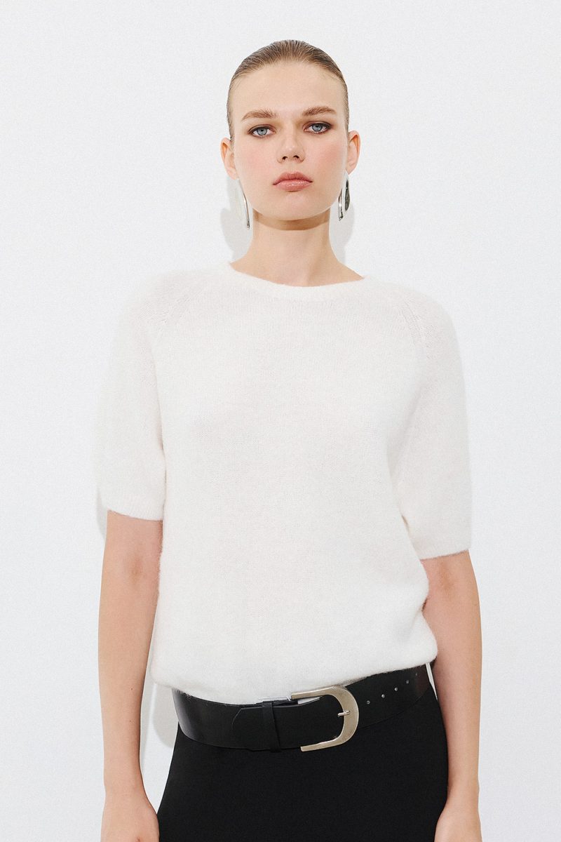 Alpaca Short Sleeve Efimeron - Ivory