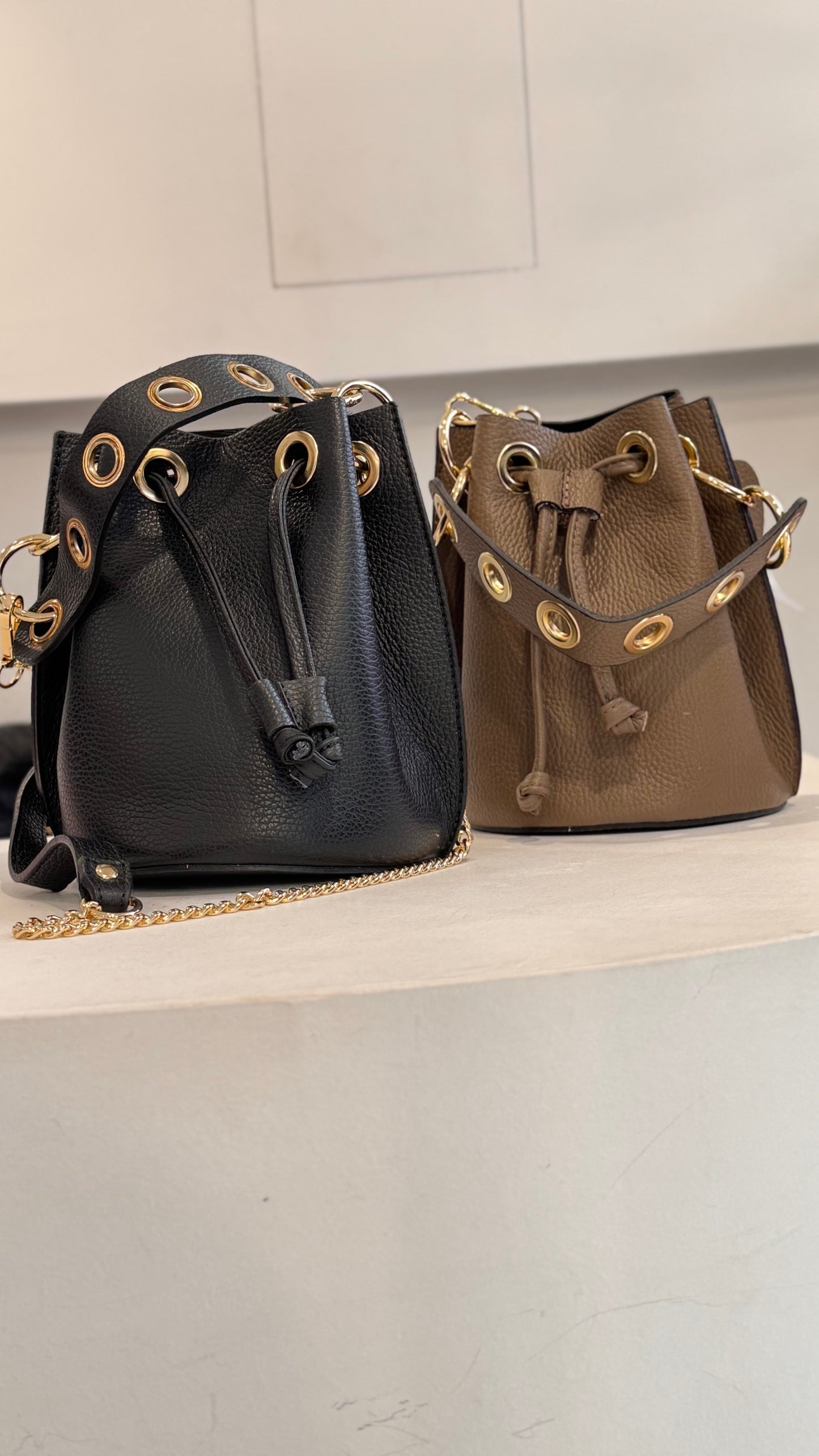 Leather Bucket Bag