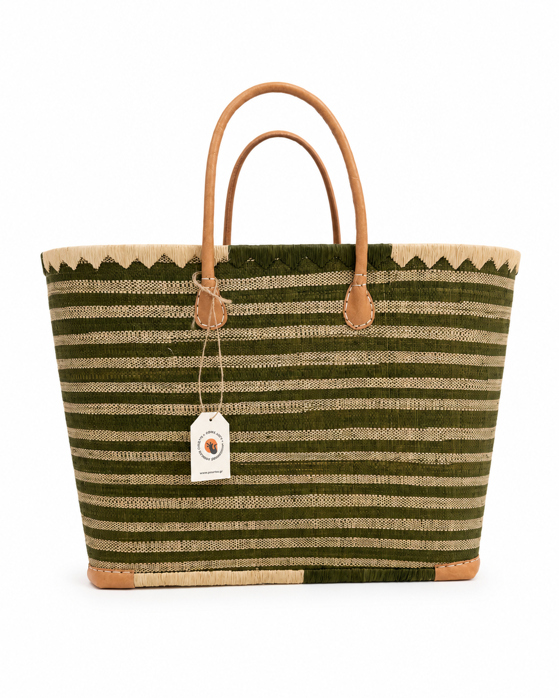 Madagascar Raffia Stipe Bag - XLarge