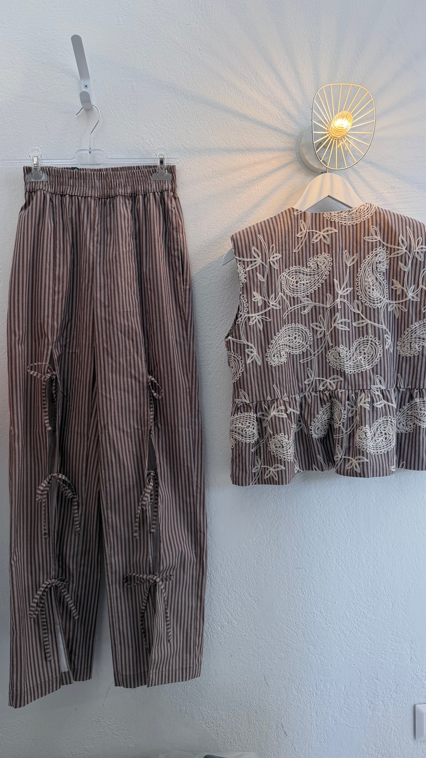 Moon Heat Striped Pant - Brown