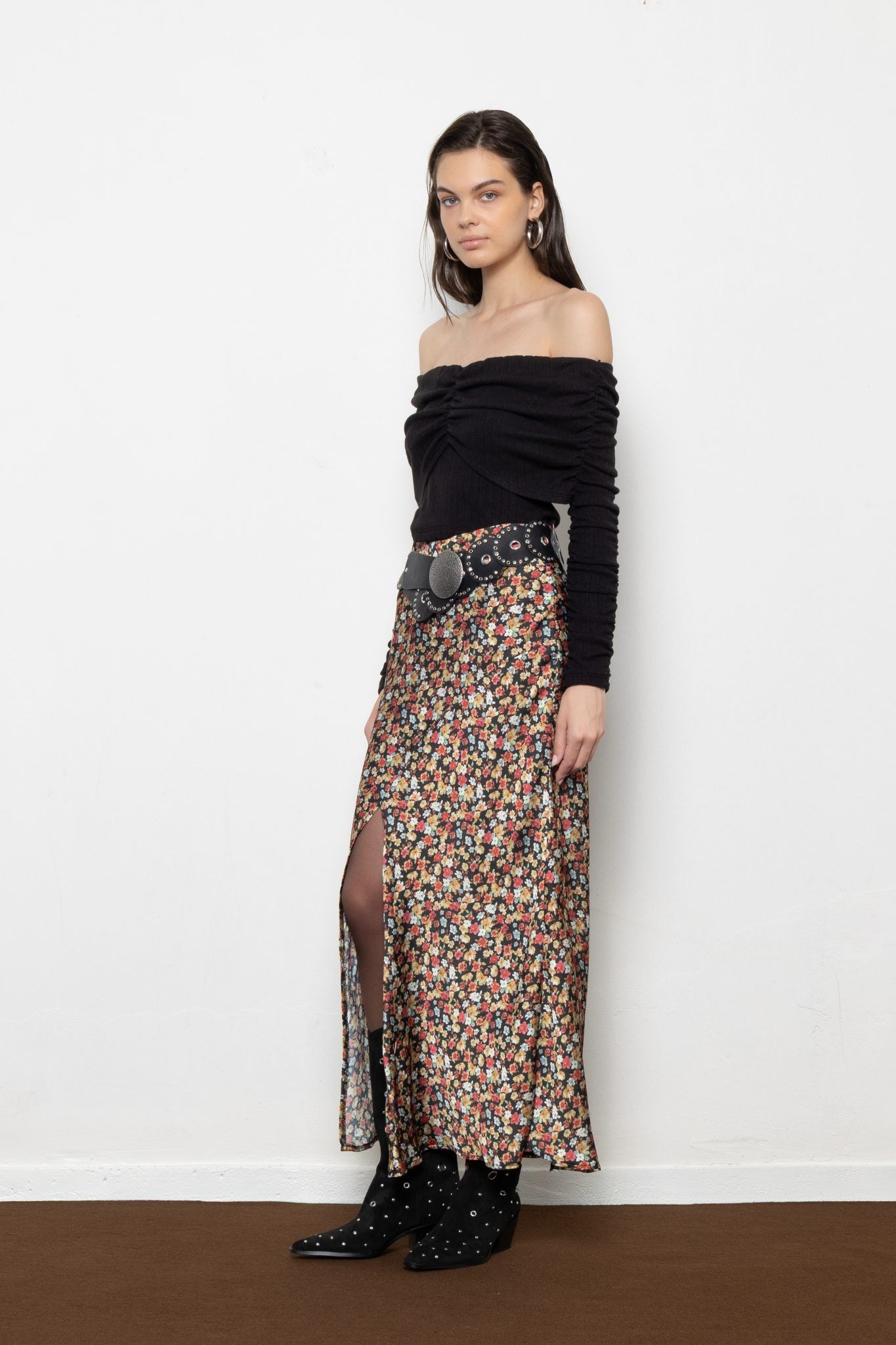 Moonlit Floral Skirt