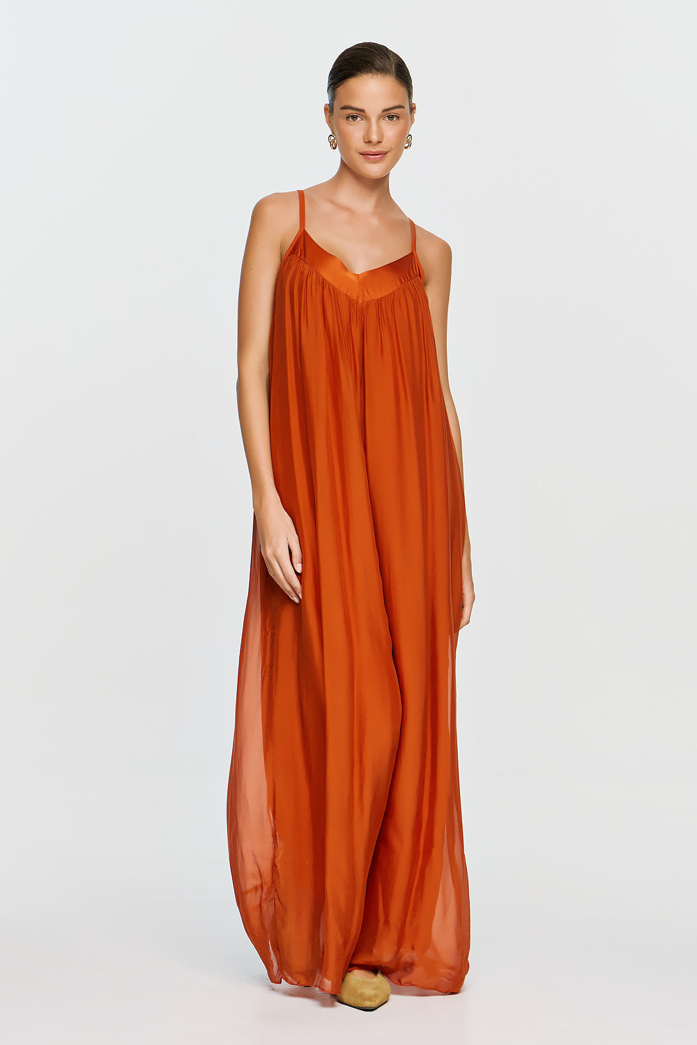Nephele Jumpsuit - Burnt Orange