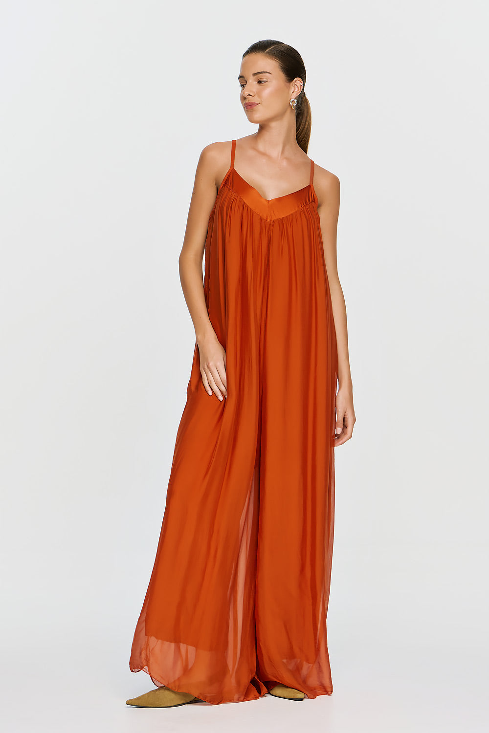 Nephele Jumpsuit - Burnt Orange