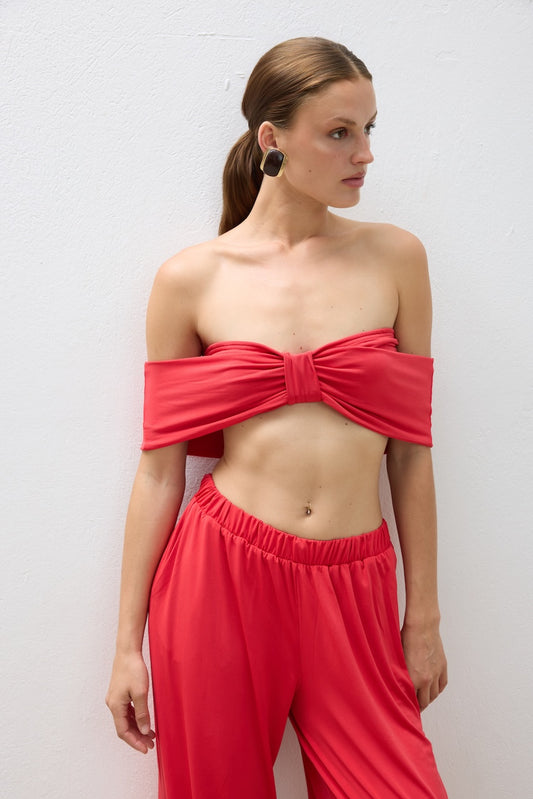 Top Off Shoulder - Red