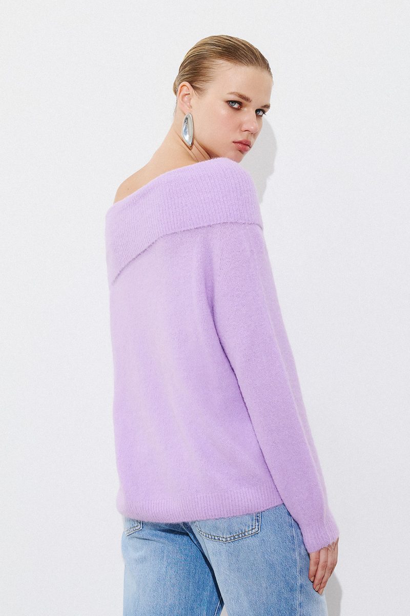 Alpaca Off Shoulder Efimeron - Lilac
