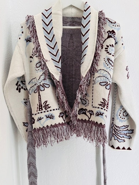 Palm Cardigan - Ecru