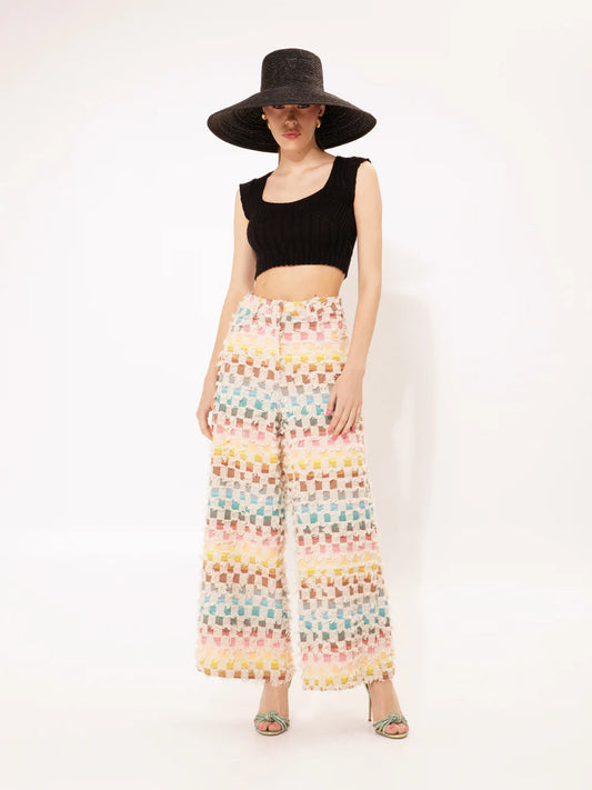 Wide-Leg Pant Patchwork