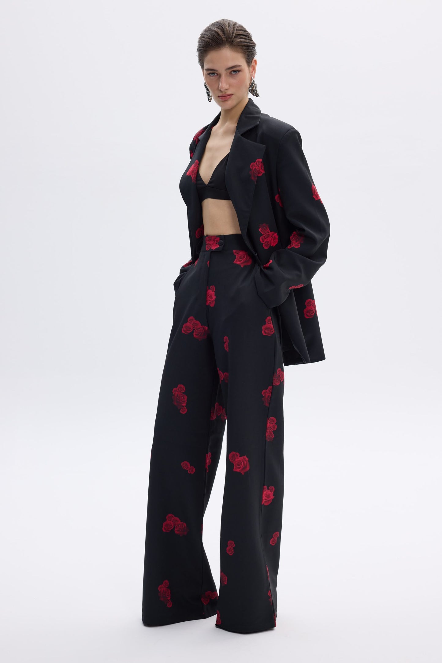 Red Bloom Trouser