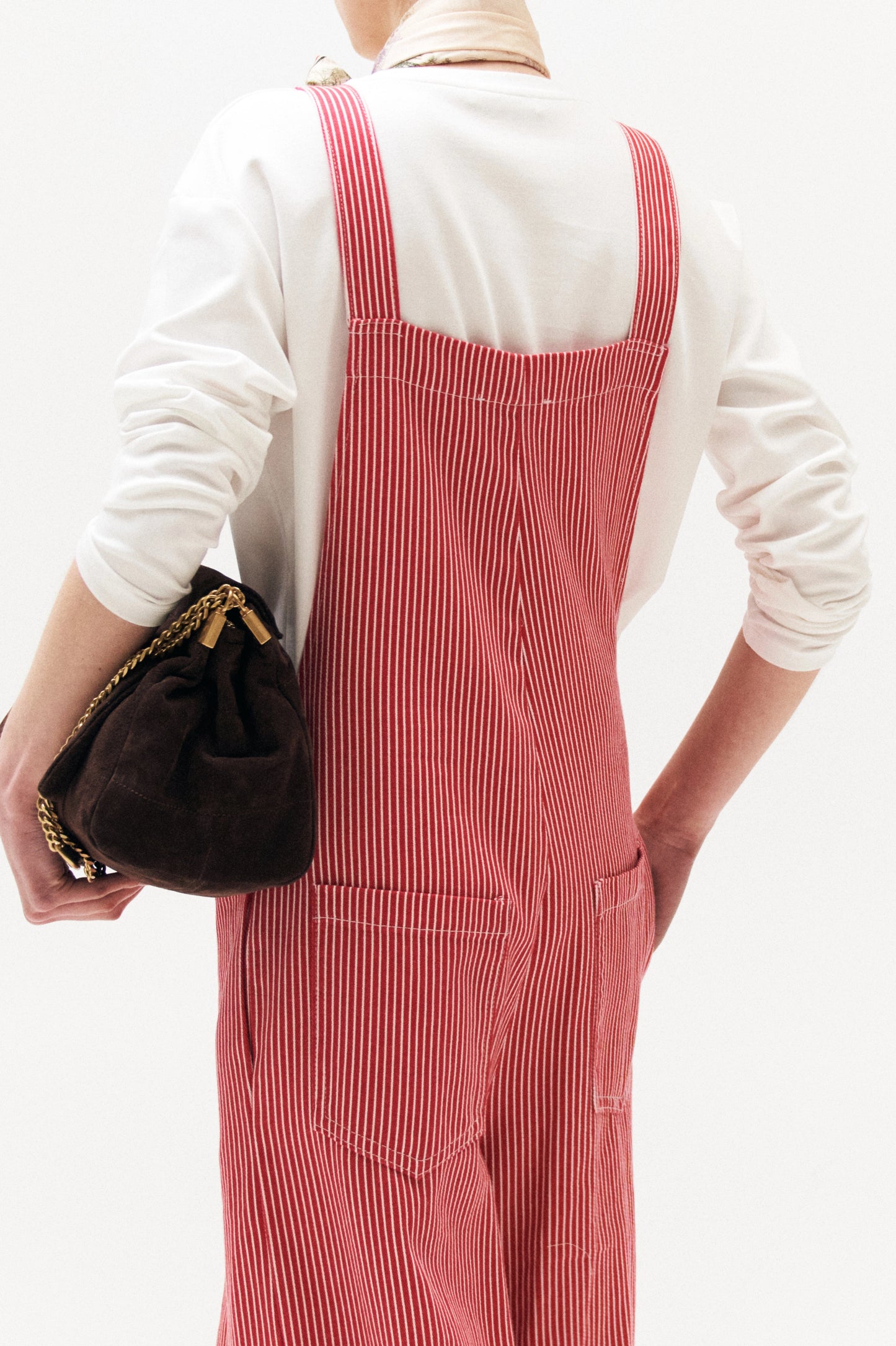 Striped Denim effect Jumpsuit